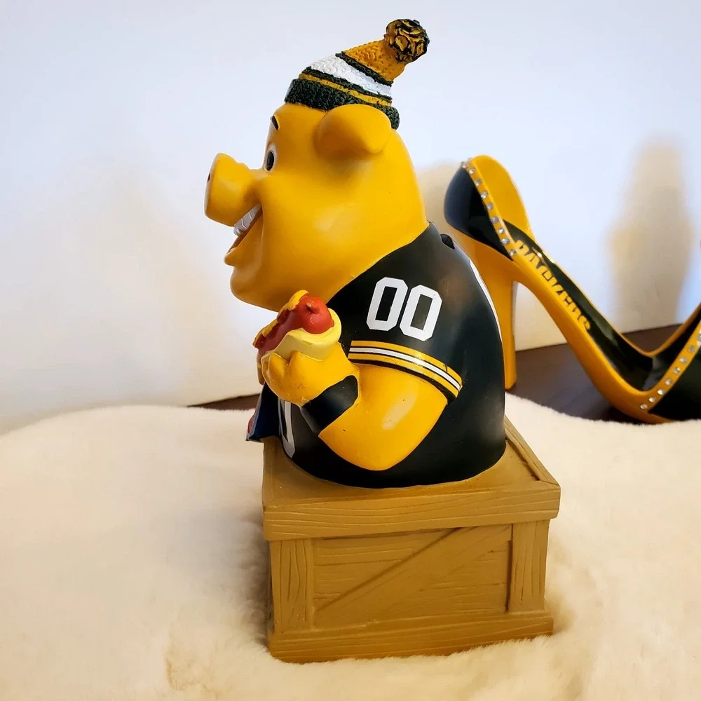 Green Bay Packers Pigskin Pig Coin Bank Figurine‎ NFL 5